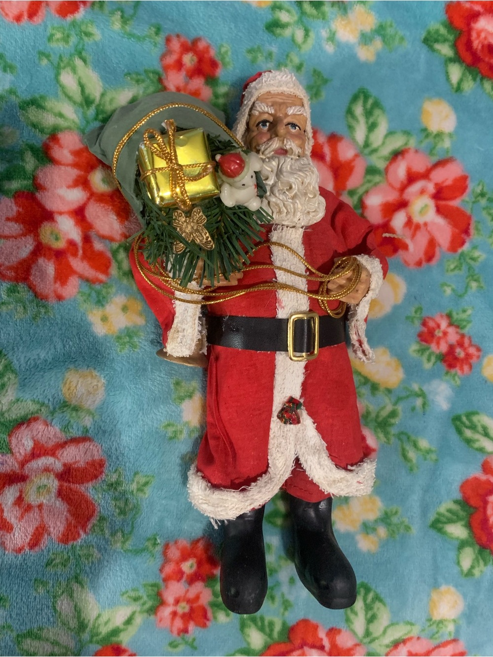 Vintage Clothtique Possible Dreams Standing Santa With Toy Sack